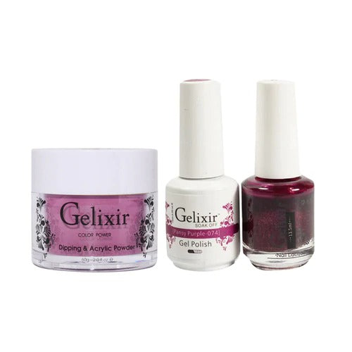 Gelixir 3in1 Acrylic/Dipping Powder + Gel Polish + Nail Lacquer, 074