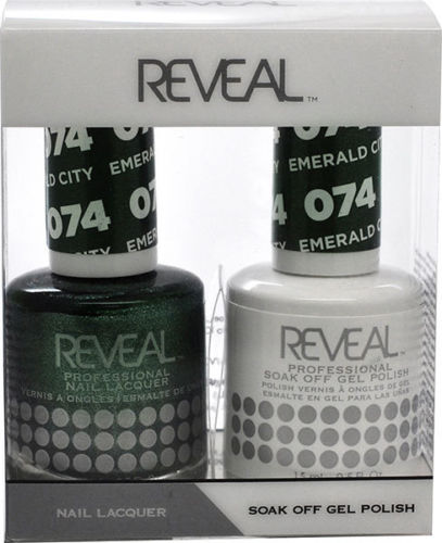 Reveal Gel Polish + Nail Lacquer, 074, Emerald City, 0.5oz OK0311VD