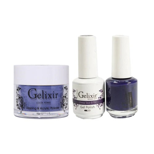 Gelixir 3in1 Acrylic/Dipping Powder + Gel Polish + Nail Lacquer, 075