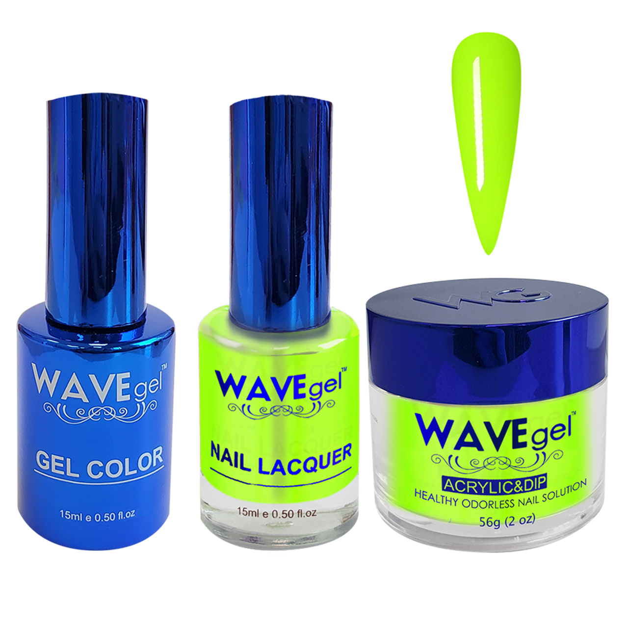 Wave Gel 4in1 Dipping Powder + Gel Polish + Nail Lacquer, ROYAL Collection, 075, POP of Neon