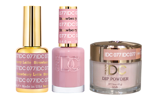 DC 3in1 Dipping Powder + Gel Polish + Nail Lacquer, DC 077 OK1207