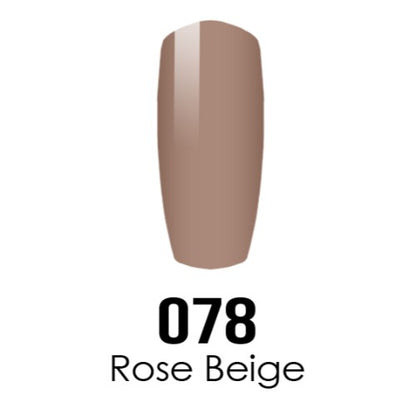 DC Nail Lacquer And Gel Polish, DC 078, Rose Beige, 0.6oz MY0926