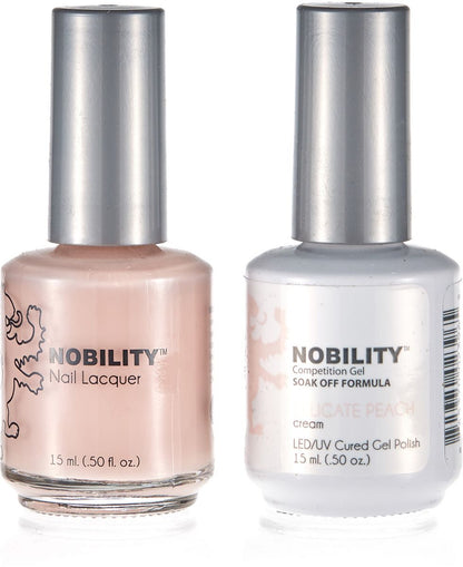 LeChat Nobility Gel & Polish Duo, NBCS078, Delicate Peach, 0.5oz KK0917