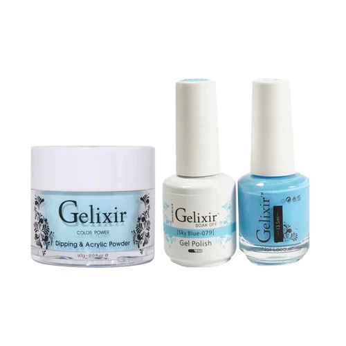 Gelixir 3in1 Acrylic/Dipping Powder + Gel Polish + Nail Lacquer, Color List Note, 000