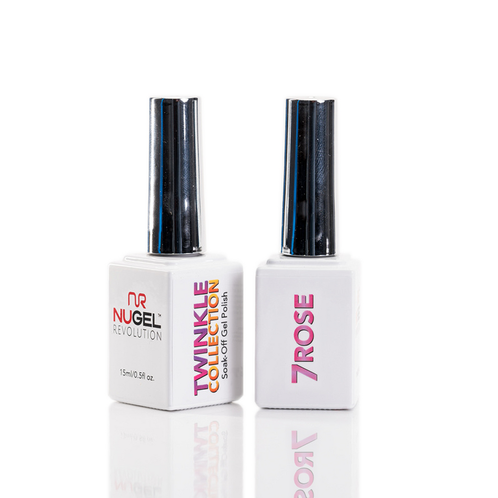 NuRevolution Twinkle Gel Collection, 07, Rose, 0.5oz KK0918