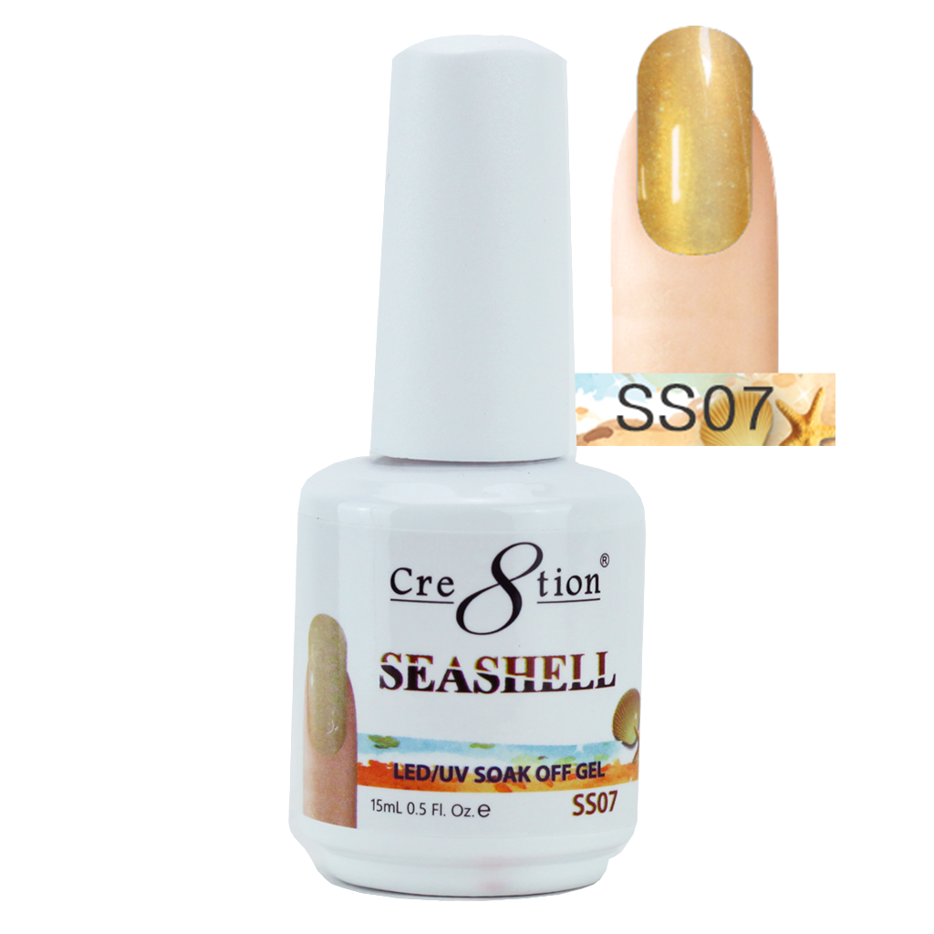 Cre8tion Seashell Gel Polish, 0916-0761, 0.5oz, SS07 KK0717