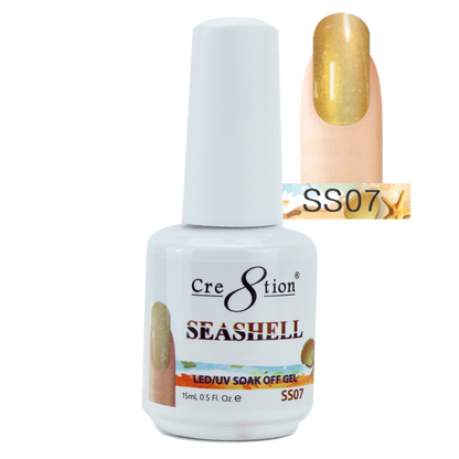 Cre8tion Seashell Gel Polish, 0916-0761, 0.5oz, SS07 KK0717