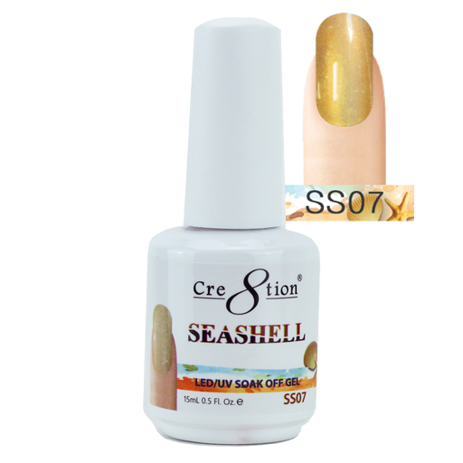Cre8tion Seashell Gel Polish, 0916-0761, 0.5oz, SS07 KK0717