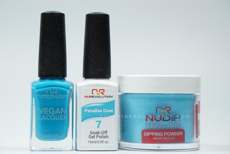 NuRevolution 3in1 Dipping Powder + Gel Polish + Nail Lacquer, 007, Paradise Cove OK1129