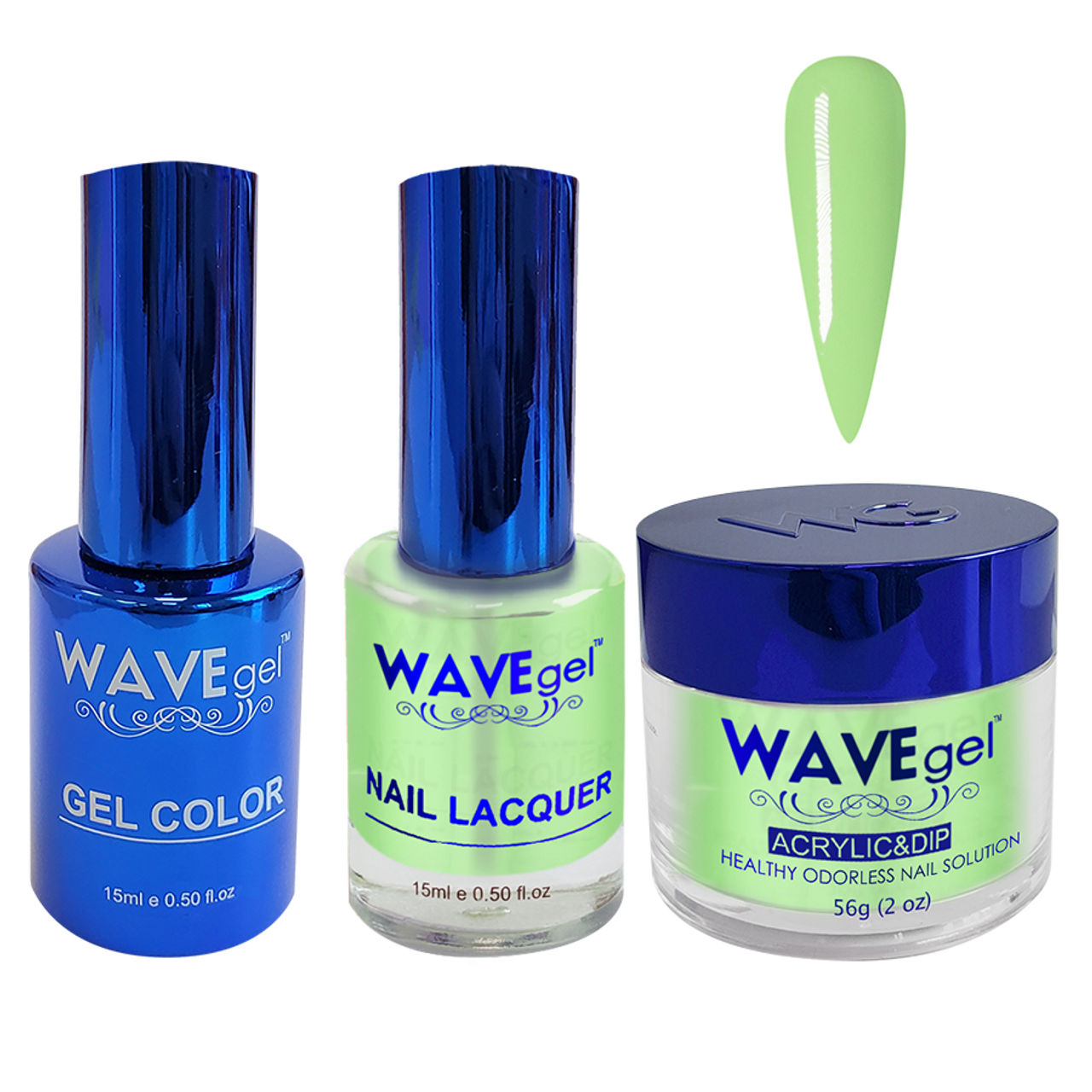 Wave Gel 4in1 Dipping Powder + Gel Polish + Nail Lacquer, ROYAL Collection, 080, Lime Sublime