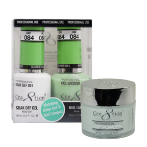Cre8tion 3in1 Dipping Powder + Gel Polish + Nail Lacquer, 084, Lime, 3104-0684 OK0117VD