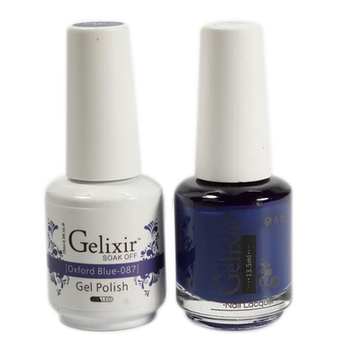 Gelixir Nail Lacquer And Gel Polish, 087, Oxford Blue, 0.5oz KK1010