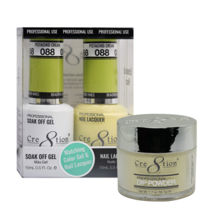 Cre8tion 3in1 Dipping Powder + Gel Polish + Nail Lacquer, 088, Pistachio Cream, 3104-0688 OK0117MD