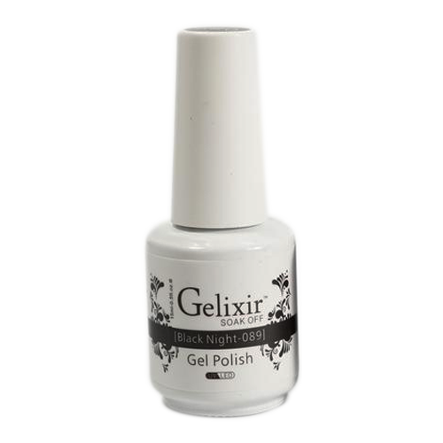 Gelixir Gel ONLY, 089, Black Night, 0.5oz