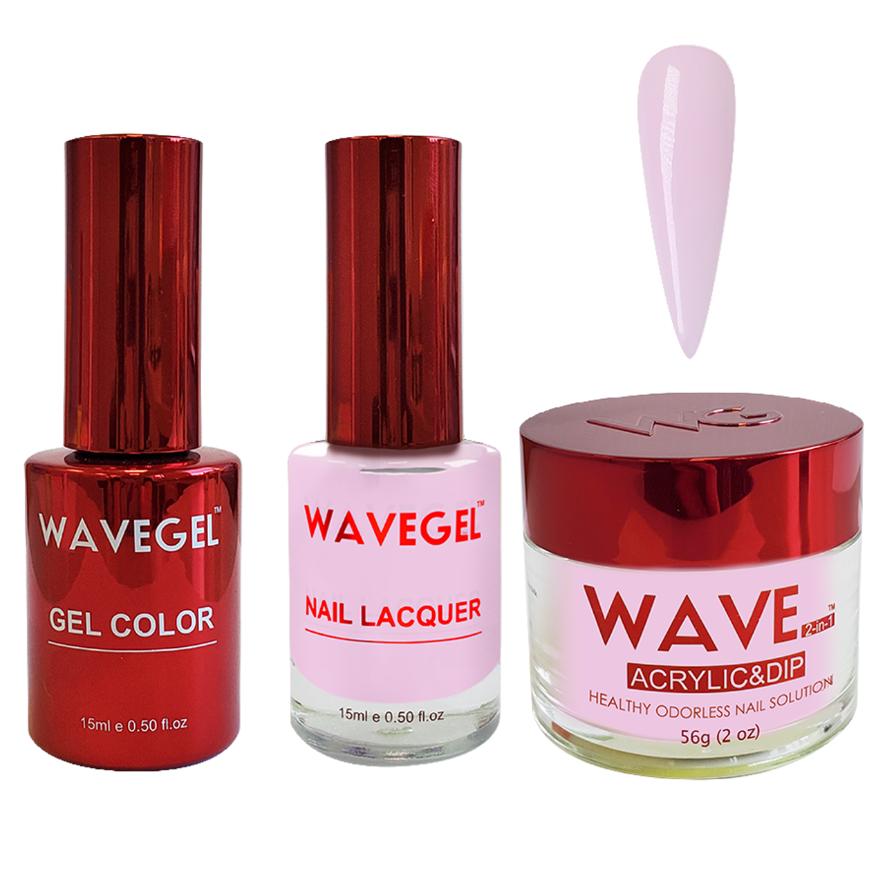 Wave Gel 4in1 Dipping Powder + Gel Polish + Nail Lacquer, QUEEN Collection, 008, Passion