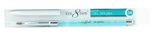 Cre8tion Synthetic Dark Brown Hair Gel Brush - Square, #08  (Pk: 5 pcs/pack) - SKU 12219
