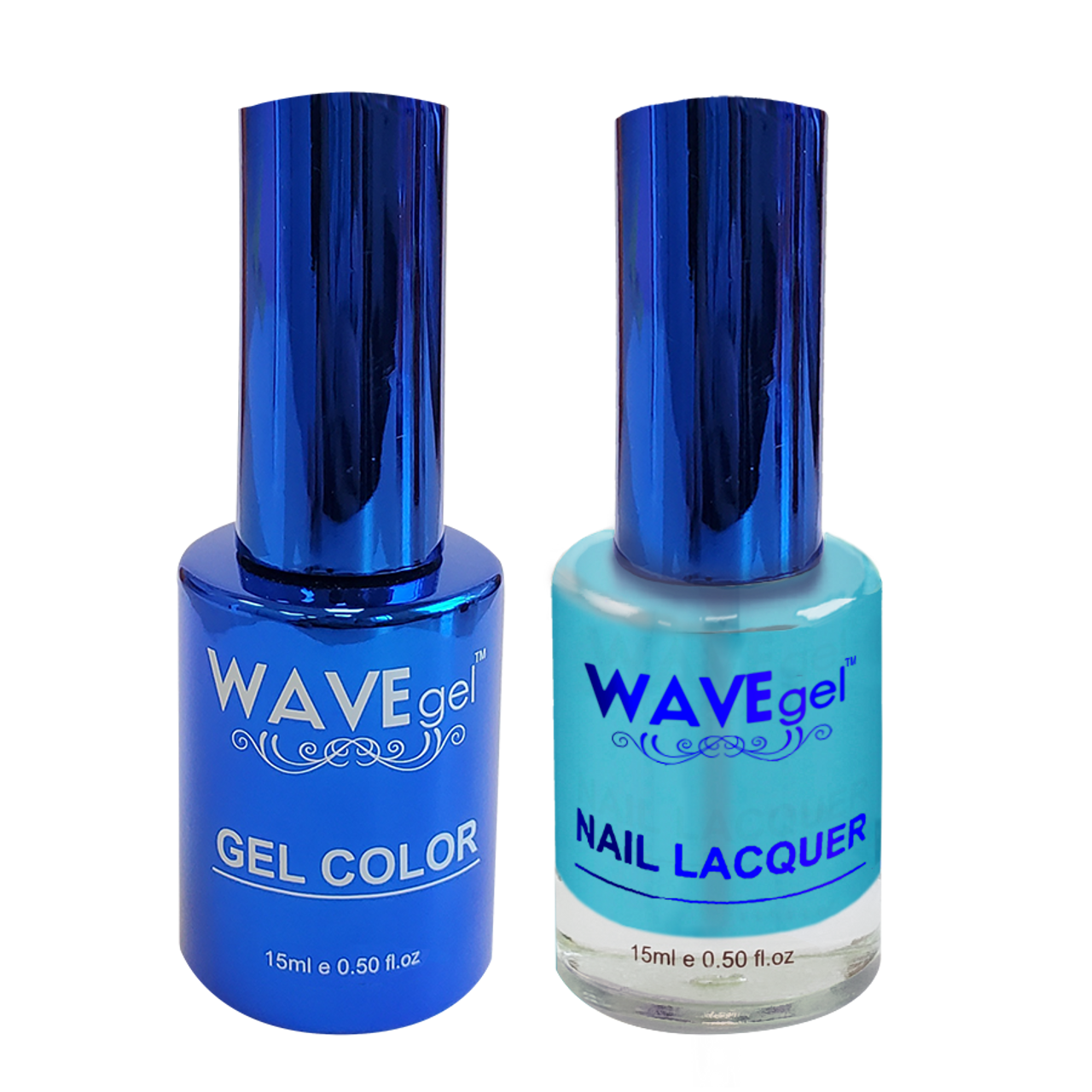 Wave Gel Nail Lacquer + Gel Polish, ROYAL Collection, 090, Blue Mosaic, 0.5oz