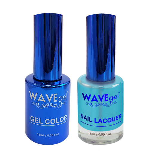Wave Gel Nail Lacquer + Gel Polish, ROYAL Collection, 090, Blue Mosaic, 0.5oz