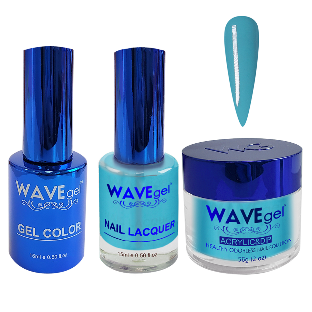 Wave Gel 4in1 Dipping Powder + Gel Polish + Nail Lacquer, ROYAL Collection, 090, Blue Mosaic