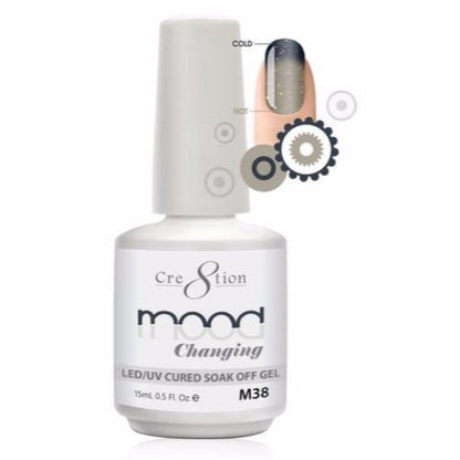 Cre8tion Mood Changing Gel Polish, M38, 0.5oz, 09138 KK1004 BB