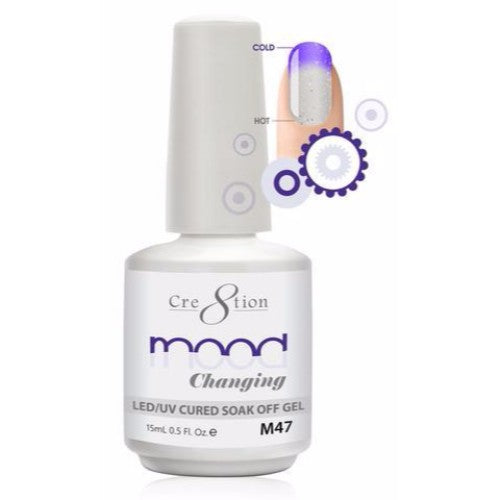 Cre8tion Mood Changing Gel Polish, M47, 0.5oz