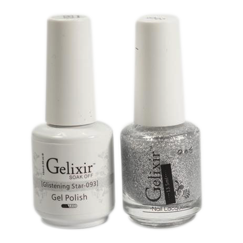 Gelixir Nail Lacquer And Gel Polish, 093, Glistening Star, 0.5oz KK1010