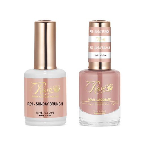 Rose Gel Polish And Nail Lacquer, 009, Sunday Brunch, 0.5oz