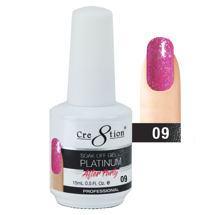 Cre8tion Platinum After Party Gel Polish, 09, 0916-0652, 0.5oz