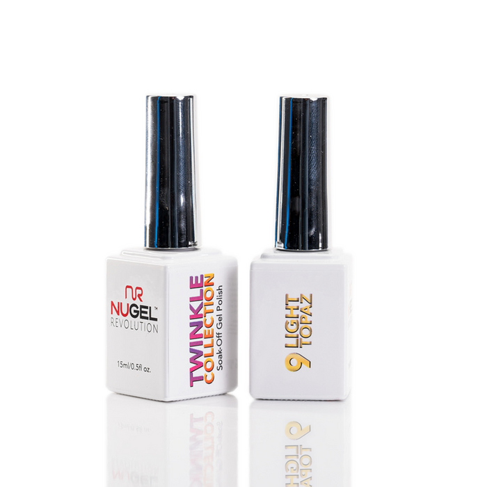 NuRevolution Twinkle Gel Collection, 09, Light Topaz, 0.5oz KK0918