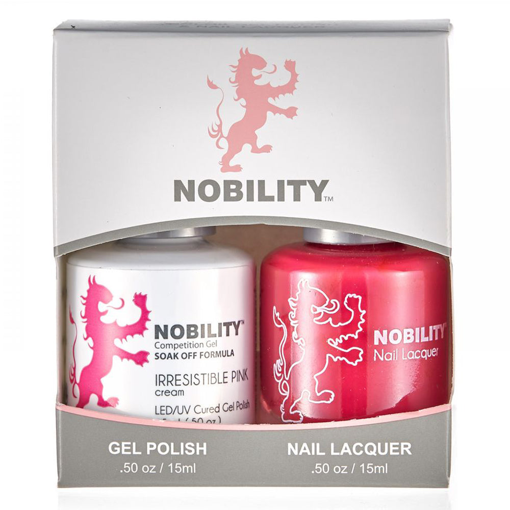 LeChat Nobility Gel & Polish Duo, NBCS100, Irresistible Pink, 0.5oz KK0917