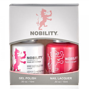 LeChat Nobility Gel & Polish Duo, NBCS100, Irresistible Pink, 0.5oz KK0917