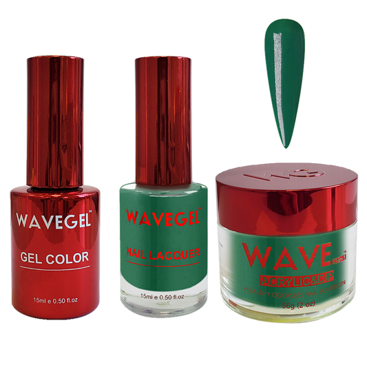 Wave Gel 4in1 Dipping Powder + Gel Polish + Nail Lacquer, QUEEN Collection, 100, Emerald Green