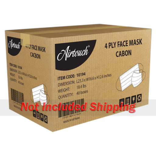 Airtouch Disposable 4 Ply Face Mask, Carbon Filter, CASE (Packing: 50 pcs/case, 40 boxes/case)
