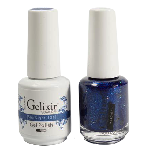 Gelixir Nail Lacquer And Gel Polish, 101, Sea Night, 0.5oz KK1010
