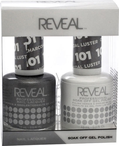 Reveal Gel Polish + Nail Lacquer, 101, Charcoal Luster, 0.5oz OK0311VD