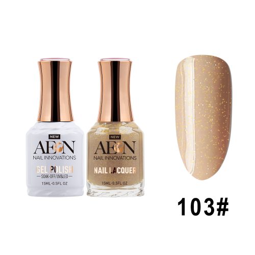 AEON Gel Polish + Nail Lacquer, 103, Frozen Cappuccino, 0.5oz OK0326LK