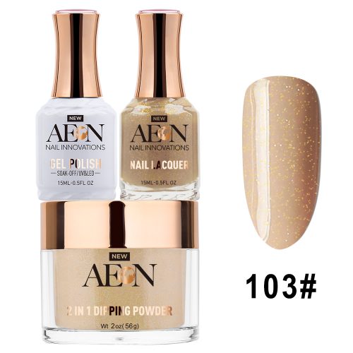 AEON 3in1 Dipping Powder + Gel Polish + Nail Lacquer, 103, Frozen Cappuccino OK0327LK