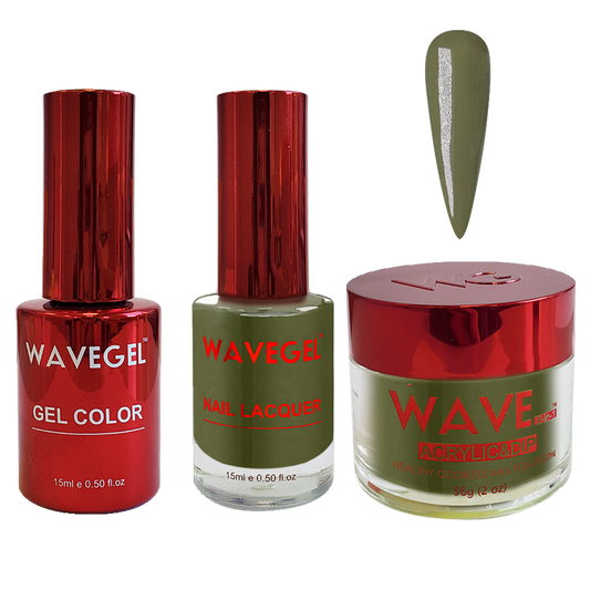 Wave Gel 4in1 Dipping Powder + Gel Polish + Nail Lacquer, QUEEN Collection, 103, Camouflage Green