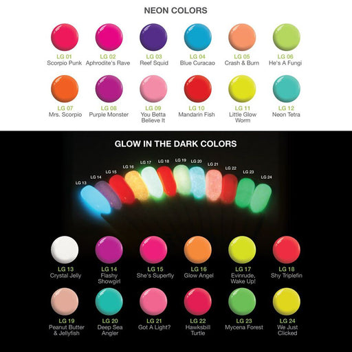 SNS Gelous Dipping Powder, Lumi Glam Collection, 1oz, Full Line of 24 Colors (From LG01 To LG24) OK0622VD