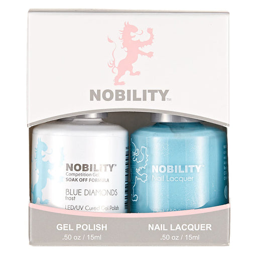 LeChat Nobility Gel & Polish Duo, NBCS105, Blue Diamonds, 0.5oz KK