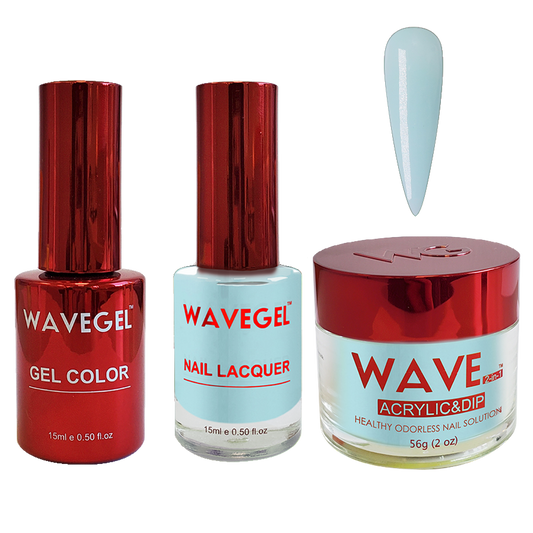 Wave Gel 4in1 Dipping Powder + Gel Polish + Nail Lacquer, QUEEN Collection, 105, Pastel Light Blue