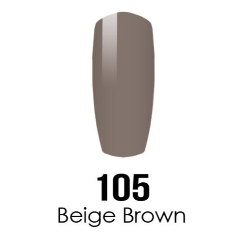 DC Nail Lacquer And Gel Polish, DC 105, Beige Brown, 0.6oz MY0926