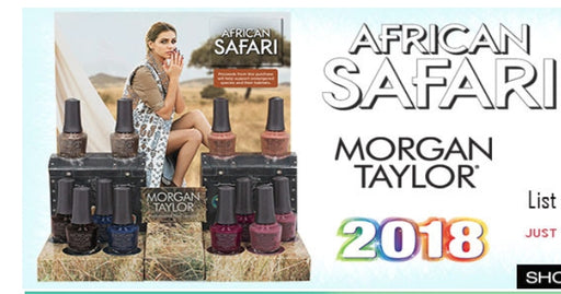 Gelish Gel Polish & Morgan Taylor Nail Lacquer, African Safari 2018 Collection, Full line of 6 colors (from 1110314 to 1110319), 0.5oz