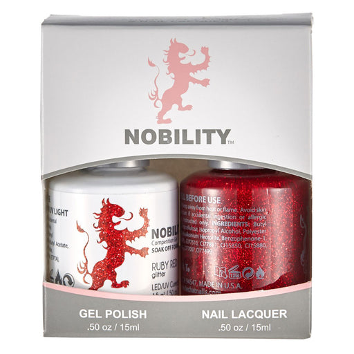 LeChat Nobility Gel & Polish Duo, NBCS107, Ruby Red, 0.5oz KK0917