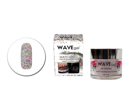 Wave Gel 3in1 Dipping Powder + Gel Polish + Nail Lacquer, 107, Now It's A Party OK0603MD