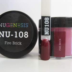 Nugenesis Dipping Powder, NU 108, Fire Brick, 2oz MH1005