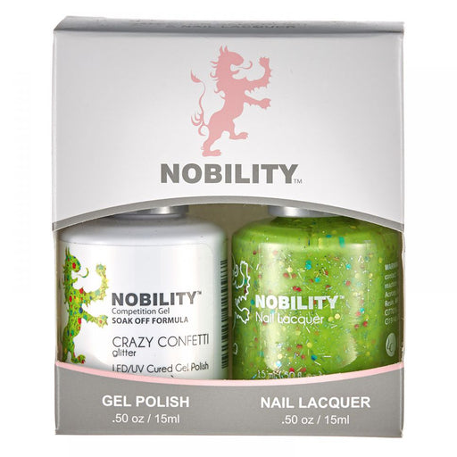 LeChat Nobility Gel & Polish Duo, NBCS108, Crazy Confetti, 0.5oz KK0917