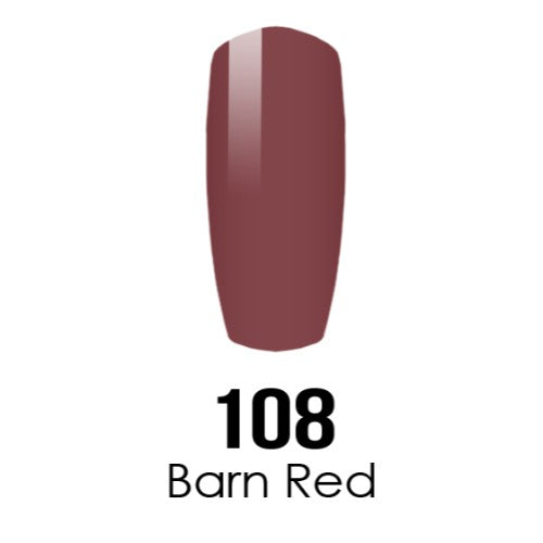 DC Nail Lacquer And Gel Polish, DC 108, Barn Red, 0.6oz MY0926