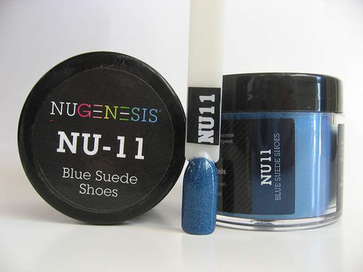 Nugenesis Dipping Powder, NU 011, Blue Suede Shoes, 2oz MH1005