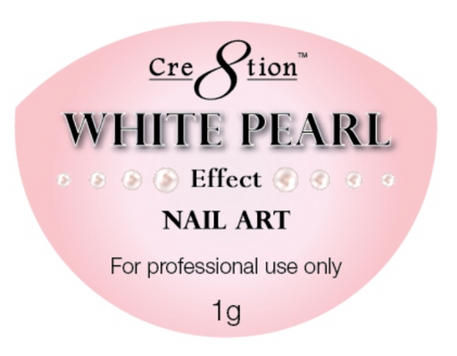 Cre8tion Nail Art Pigment Powder, White Pearl, 1g